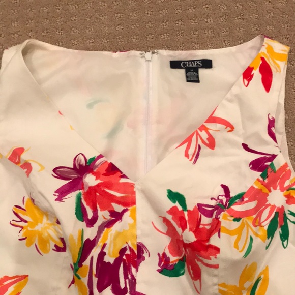 Chaps (Ralph Lauren) Floral Print Cotton Dress - Picture 4 of 6